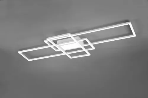 Ostatnie sztuki Lampa Sufitowa Plafon nowoczesny Trio 620010431 Irvine LED 60W pilot zmiana barwy ściemniacz 42cm x 105cm biały