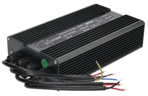 Ekspresowa dostawa Czarny zasilacz hermetyczny 24V 200W Prescot IP-200-24 235x123x60mm