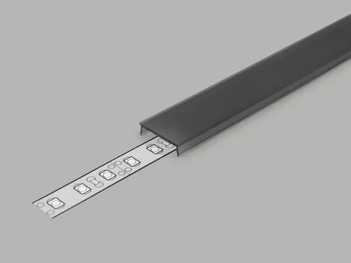 Niska cena Klosz czarny wklikiwany 1m do profili aluminiowych Topmet F1000141 C3